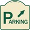 Signmission Parking W/ Arrow Pointing to Top Right Heavy-Gauge Aluminum Sign, 18" x 18", TG-1818-24516 A-DES-TG-1818-24516 - alternate 1